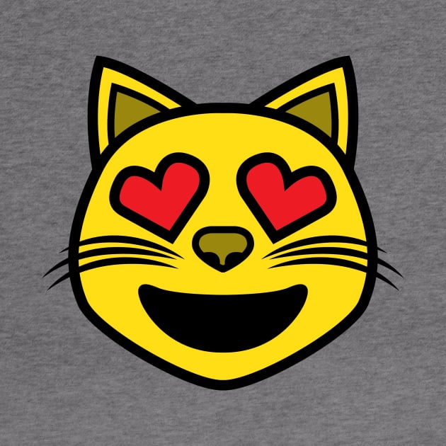 Cat Love Emoji Eyes - Cat Lover Cats by fromherotozero